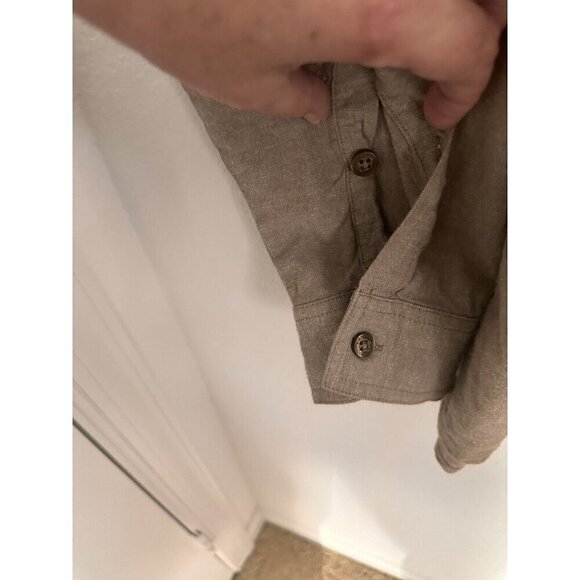 Columbia Men's Shirt Size Large Button‎ Down Tan Cotton Long Sleeve Grandpacore - Picture 7 of 12